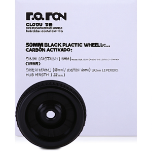50mm Black <b>Plastic</b> <b>Wheel</b> with 50kg Load Capacity for Furniture Casters (Axle Diameter 6mm Hub Length 22mm) - Product Image 3