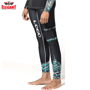 <b>Men's</b> High Quality <b>Gym</b> Compression <b>Tights</b> Breathable Polyester Fabric MMA Leggings Elegant Sports Logo Waist Elegant Sports Wear - Product Image 3
