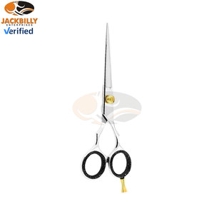 กรรไกรตัดผมมือขวาสำหรับมืออาชีพ ใบมีดสแตนเลส ปลายทู่ ด้ามยาว กรรไกรซอยผม อุปกรณ์ร้านทำผม - Product Image 2