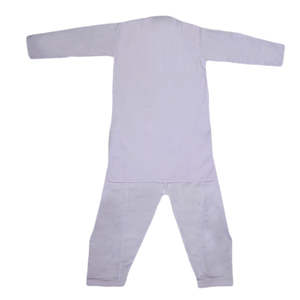 Traje Kurta Shalwar Bordado para Niños - Blanco - Product Image 5