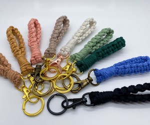 2024 Best Selling <b>Keychain</b> Macrame Finger <b>Wristlet</b> / Mini <b>Keychain</b> <b>Wristlet</b> - Product Image 3