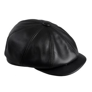 New Men's <b>Newsboy</b> Flat Cap 100% Premium Genuine Cowhide Leather 8 Panel Gatsby Ivy Golf Cabbie <b>Hat</b> - Product Image 5