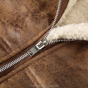 Chaleco de Cuero Formal para Hombre, Diseño de Invierno, Cálido, Reversible, con Cremallera, Transpirable, Resistente al Viento - Product Image 5