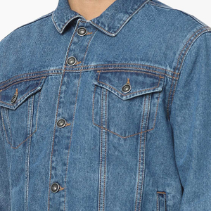 Veste en jean pour hommes avec logo personnalisé en vente directe d'usine Veste en jean confortable à manches longues pour hommes de qualité supérieure - Product Image 6