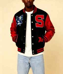 Blouson Bomber Homme Imperméable Coupe-Vent Patchwork Camouflage Col Montant Service OEM Style Streetwear Écologique Fini - Product Image 1