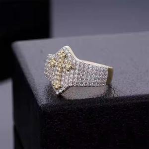 6.00กะรัต VVS Moissanite ฮิปฮอปน้ำแข็งรอบ & Baguette ตัดเพชรแหวนผู้ชาย925สเตอริงเงิน - Product Image 5