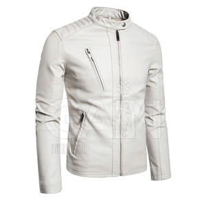 Chaqueta de cuero para hombre de moda callejera, ajuste elegante, sensación acogedora, cómoda chaqueta de invierno para días fríos - Product Image 2