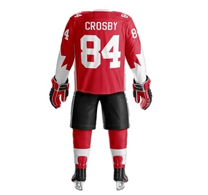 Chemise de hockey sur glace imprimée par sublimation de logo personnalisé en tissu confortable respirant et maillot de hockey imprimé par transfert de chaleur - Product Image 3
