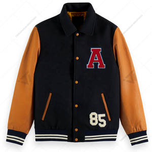 Blouson-Chaleco universitario En Laine Brodee En chenilla personalizable para hombres - Product Image 1