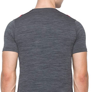 Camiseta personalizable con cuello redondo para hombre, tela de franela de poliéster 100%, patrón sólido, impresión personalizada, diseño de camiseta en blanco - Product Image 6