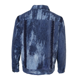 Men Regular Fit 100% Cotton <b>Denim</b> Jacket Winter Y2K Embroidered Eco-Friendly Vintage Washed Trucker <b>Coat</b> Casual Streetwear - Product Image 2