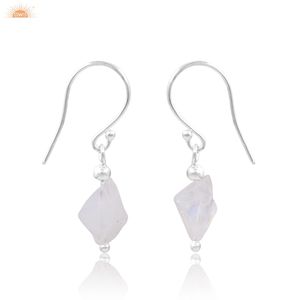 ล่าสุดสายรุ้งมูนสโตนอัญมณีแฮนด์เมดห้อยต่างหู 925 เงินสเตอร์ลิงต่างหูต่างหูแต่งงานสําหรับเจ้าสาว - Product Image 4