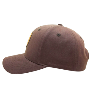 หมวกเบสบอล6แผงแผ่นหนังพิมพ์โลโก้ตามสั่งแผ่นปิดตะเข็บเทปโค้งพลาสติกแบบกระดุมแถวเดียว - Product Image 3