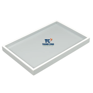Bandejas de servicio de laca MDF de color blanco Bandejas de laca MDF Bandeja decorativa de madera para decoración del hogar Hecho en Vietnam - Product Image 3