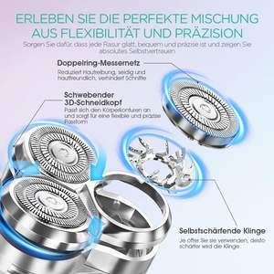 เครื่องโกนขนไฟฟ้าแบบพกพาสำหรับผู้หญิง ชาร์จผ่านพอร์ต Type-C กันน้ำระดับ IPX7 ใบมีดสามใบ สำหรับโกนขนบนใบหน้า บริเวณจุดซ่อนเร้น แขน และขา - Product Image 4