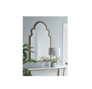 Grand miroir mural rond en bois fait à la main, élégant, pour la chambre à coucher ou le salon, avec un design moderne et un charme rustique audacieux - Product Image 6