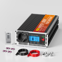 HOULI Onduleur Solaire Monophasé DC/AC 6000W/3000W à Onde Sinusoïdale Pure 12V/24V DC 220V AC 50/60Hz Efficacité 90% pour VR, Maison, Voiture