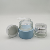 Ensemble cosmétique en verre transparent de qualité supérieure |   Flacons de soin de la peau en cristal facetté pour produits de beauté de luxe