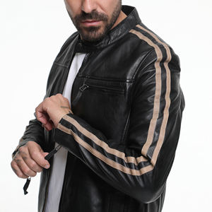 Automne et hiver nouveau Style veste en cuir mode hommes affaires vestes en cuir bas prix bonne qualité - Product Image 5