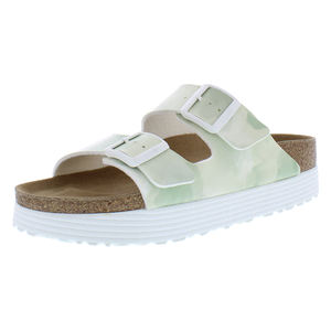 Chaussures unisexes Birkenstock Arizona à rainures étroites, couleur : kaki aquarelle, 100% authentiques - Product Image 2