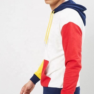 เสื้อฮู้ดผู้ชายผ้าฝ้ายหลากสีสัน ดีไซน์ตัดต่อสีสันทันสมัย - Product Image 3