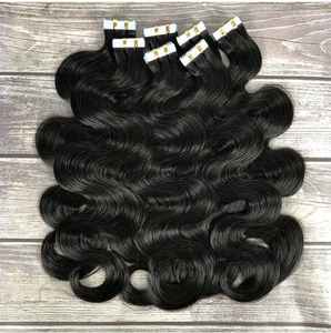 Body wave naturel noir vietnamien 10a 12a grade 100% vierge rem hair non traité avec ruban adhésif pour extension de cheveux, prix d'usine - Product Image 4