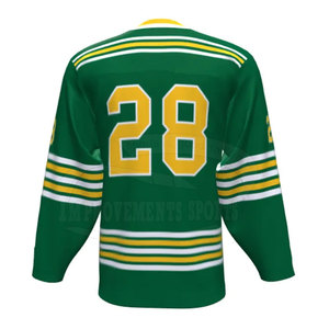 Nouveau maillot de hockey sur glace imprimé logo 100% tissu polyester pas cher prix maillot de hockey sur glace - Product Image 2