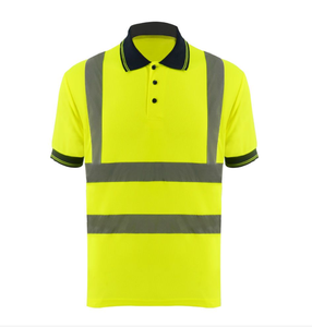 เสื้อโปโลทำงานผู้ชายคุณภาพดี แขนสั้น สะท้อนแสง มองเห็นได้ชัดเจน สำหรับงานก่อสร้าง ผ้าคอตตอน ไนลอน โพลีเอสเตอร์ - Product Image 4