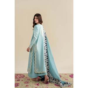 เสื้อเชิ๊ตปักลาย3-PC สนามหญ้าผ้าชีฟอง dupatta Trousers-BIC-4916สำหรับฤดูใบไม้ผลิ/ฤดูร้อน - Product Image 6
