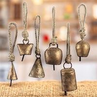 Campana de vaca colgante de hierro de primera calidad, plateada, hecha a mano, de imitación antigua, moderna y tradicional, personalizable, para ganado y hogar