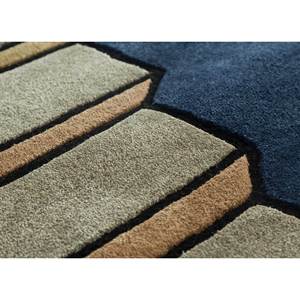 Alfombra Rectangular de Lana y Viscosa Azul, Modelo Top-9503, Nueva, 9x12, con Rayas, para Sala de Estar, Pasillo, Color Sólido - Product Image 2