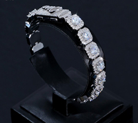 Bracelet Hip-Hop pour Homme en Or 9K-18K Personnalisé, Chaîne Sertie de Diamants CVD de Laboratoire, Style Rappeur avec Certificat IGI