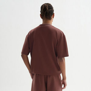 เสื้อยืดคอกลมคอกลมสำหรับผู้ชายผ้าคอตตอน100% แห้งเร็วระบายอากาศได้ดีน้ำหนักมากแบบลำลองด้านหน้า300กรัม - Product Image 3