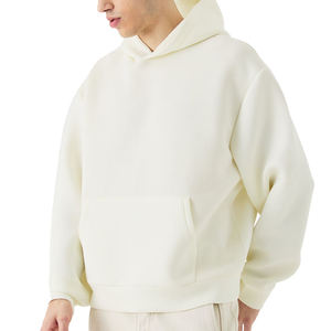 Haute Qualité Coton Boxy À Capuche Surdimensionné Streetwear Broderie Style Urbain Court Casual Blanc ODM Polaire À Capuche - Product Image 1