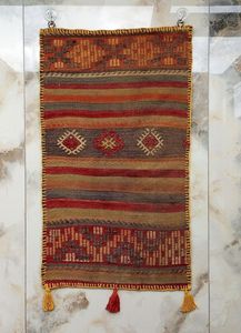 Tapiz abstracto Vintage étnico Kilim, calcomanía de pared tejida a mano, arte de pared turco moderno, Color Pastel, aniversario de boda, cumpleaños - Product Image 2