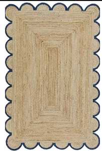 ชุดพรมปอกระเจาทำมือปรับแต่ง100% ตามธรรมชาติพรมทรงหอยพัดแบบชนบทมีให้เลือกหลายขนาด - Product Image 4