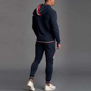 Ensemble deux pièces personnalisé de vêtements ensembles de sweats à capuche décontractés survêtements personnalisés mode de haute qualité pour hommes survêtement homme en polyester - Product Image 6