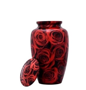 Boîte à urne imprimée en aluminium Cendres en bois en aluminium Mans Boîte à urnes classiques en aluminium - Product Image 1