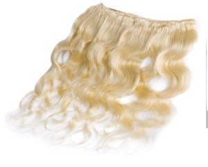 Extensions de cheveux naturels lisses, 30 pouces, avec clips, Look poils humains, couleur Blonde 613, emballage de qualité supérieure - Product Image 5