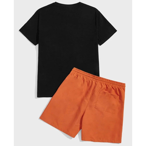 Venta al por mayor personalizado Hombres Verano unisex pantalones cortos conjunto de logotipo personalizado acogedor algodón camiseta y conjunto corto - Product Image 2