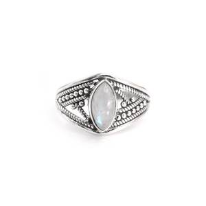 ทำด้วยมืออัญมณีมูนสโตนแหวนซ้อนกันได้เงินสเตอร์ลิงธรรมชาติเครื่องประดับชั้นดีสำหรับผู้หญิงของขวัญที่สมบูรณ์แบบสำหรับเธอ - Product Image 1