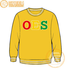 Orden personalizada de la estrella del Este Sudadera bordada de lana de algodón Suéter de alta calidad Ropa griega OES Sudaderas - Product Image 3