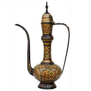 Aftaba en laiton de haute qualité avec gravure, finition polie et peinture noire pour boire du thé, ustensiles de cuisine en laiton vintage - Product Image 2