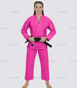 Pink jiu jitsu gi pour femmes sur mesure bjj gi avec finition de haute qualité conception de motif précis sur le prix bon marché meilleur gi - Product Image 2