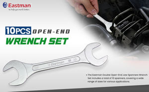 Clé à fourche double Eastman (panneau encastré) E-2001 acier au carbone OEM GS Standard finition chrome brillant exportateur en Inde - Product Image 3