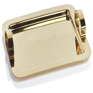 Home Restaurant Size Stainless Steel <b>Gold</b> Finishing Food Serving <b>Tray</b> - Product Image 5
