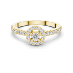 Bague halo en diamant de laboratoire 0,309 CT pour femmes, clarté VVS-VS EF, or 18 carats, 14 carats, 10 carats et argent 925, or rose, or jaune, or blanc - Product Image 3