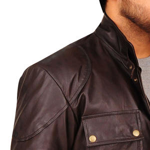 แจ็คเก็ตหนังสำหรับขี่มอเตอร์ไซค์แบบแข่งรถ ระบายอากาศ กันลม ผลิตโดยตรงจากโรงงาน ผลิตตามสั่ง 1 ตัว - Product Image 5