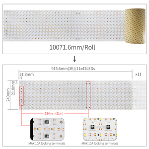 Feuille de LED flexible DC24V Extra Long 2700-6500K Boîte à lumière à coupe libre faisant 528leds CRI90 <span class=keywords><strong>Panneau</strong></span> <span class=keywords><strong>lumineux</strong></span> Projet de bricolage - Product Image 5