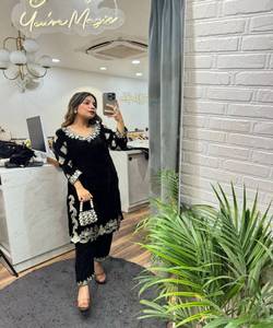 Caftan Deux Pièces Trois Pièces Couleur Bleue Style Chine Online Chic Vêtements Africains - Product Image 1